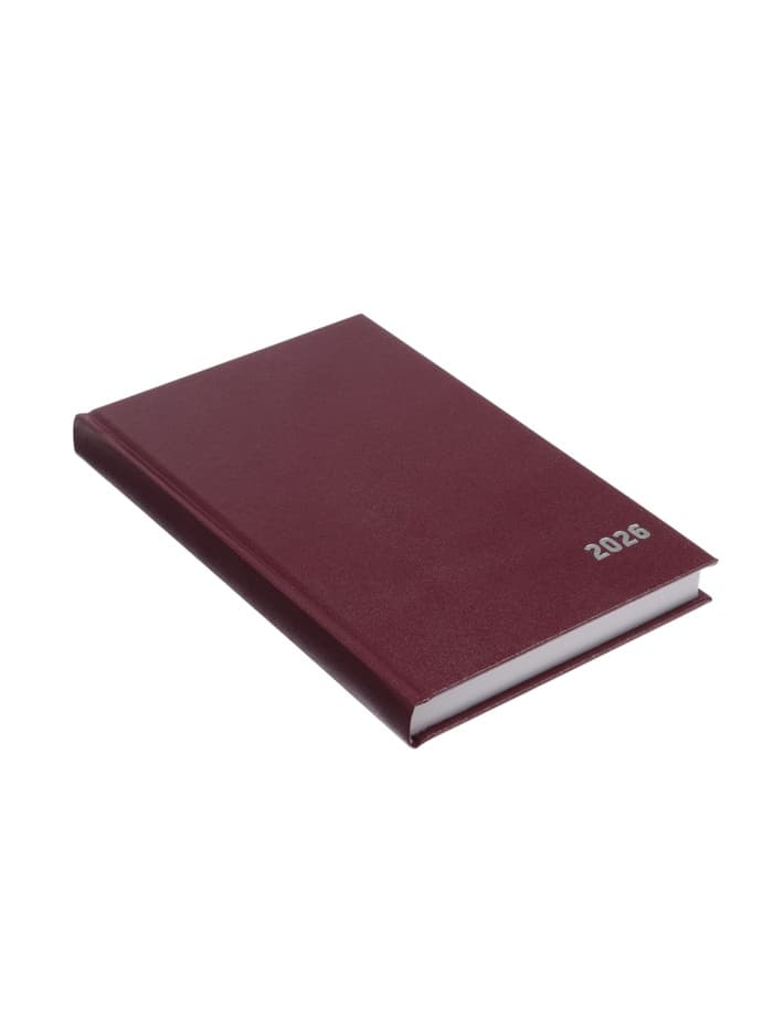 Ежедневник датированный Calligrata, А5, 2026, твёрдая обложка из бумвинила, 168 листов, бордовый