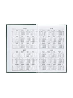 Ежедневник датированный Calligrata, А5, 2026, твёрдая обложка из бумвинила, 168 листов, тёмно-зелёный