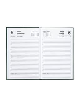 Ежедневник датированный Calligrata, А5, 2026, твёрдая обложка из бумвинила, 168 листов, тёмно-зелёный