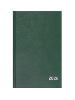 Ежедневник датированный Calligrata, А5, 2026, твёрдая обложка из бумвинила, 168 листов, тёмно-зелёный