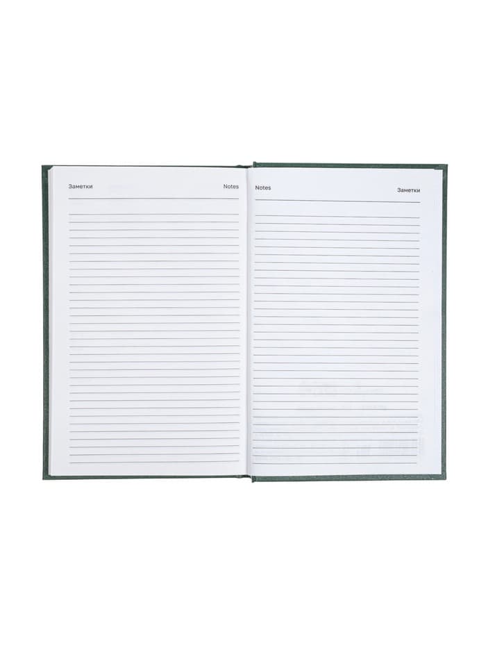 Ежедневник датированный Calligrata, А5, 2026, твёрдая обложка из бумвинила, 168 листов, тёмно-зелёный