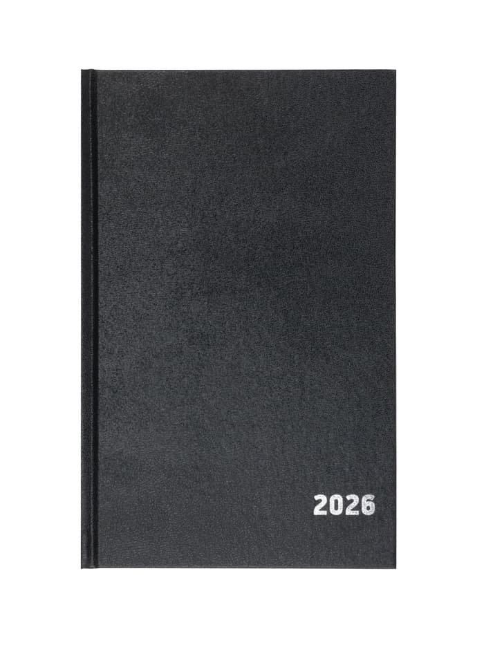 Ежедневник датированный Calligrata, А5, 2026, твёрдая обложка из бумвинила, 168 листов, чёрный