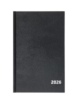 Ежедневник датированный Calligrata, А5, 2026, твёрдая обложка из бумвинила, 168 листов, чёрный