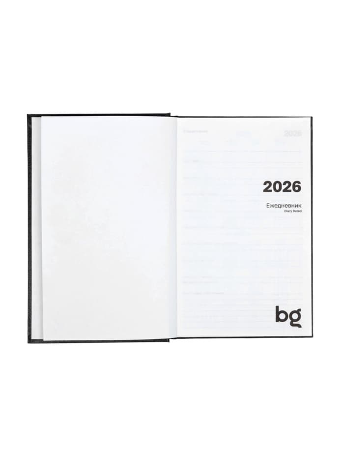 Ежедневник датированный Calligrata, А5, 2026, твёрдая обложка из бумвинила, 168 листов, чёрный