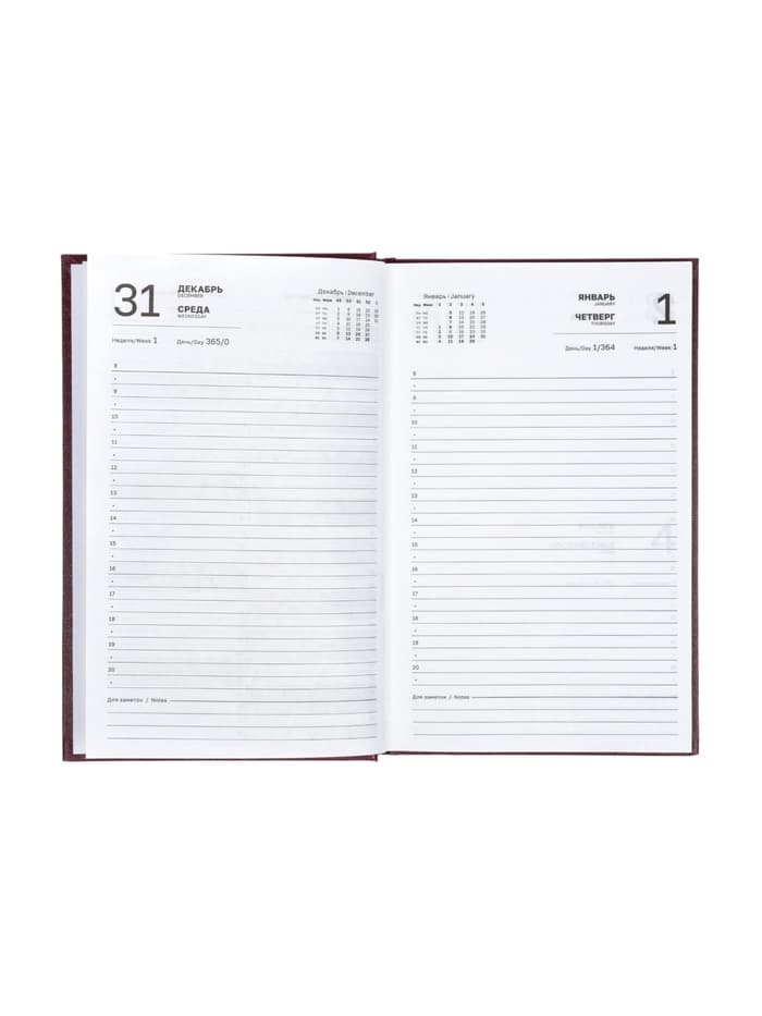 Ежедневник датированный Calligrata, А5, 2026, твёрдая обложка из бумвинила, 168 листов, коричневый