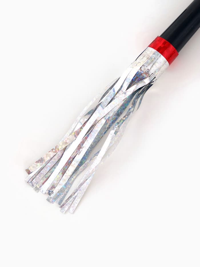 Карнавальный язычок «Дождик» серебряный, 6 шт.