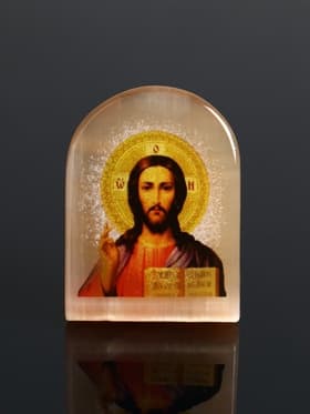 Икона настольная «Господь Вседержитель», 6×5 см, селенит