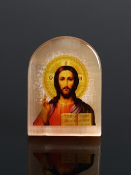 Икона настольная «Господь Вседержитель», 6×5 см, селенит