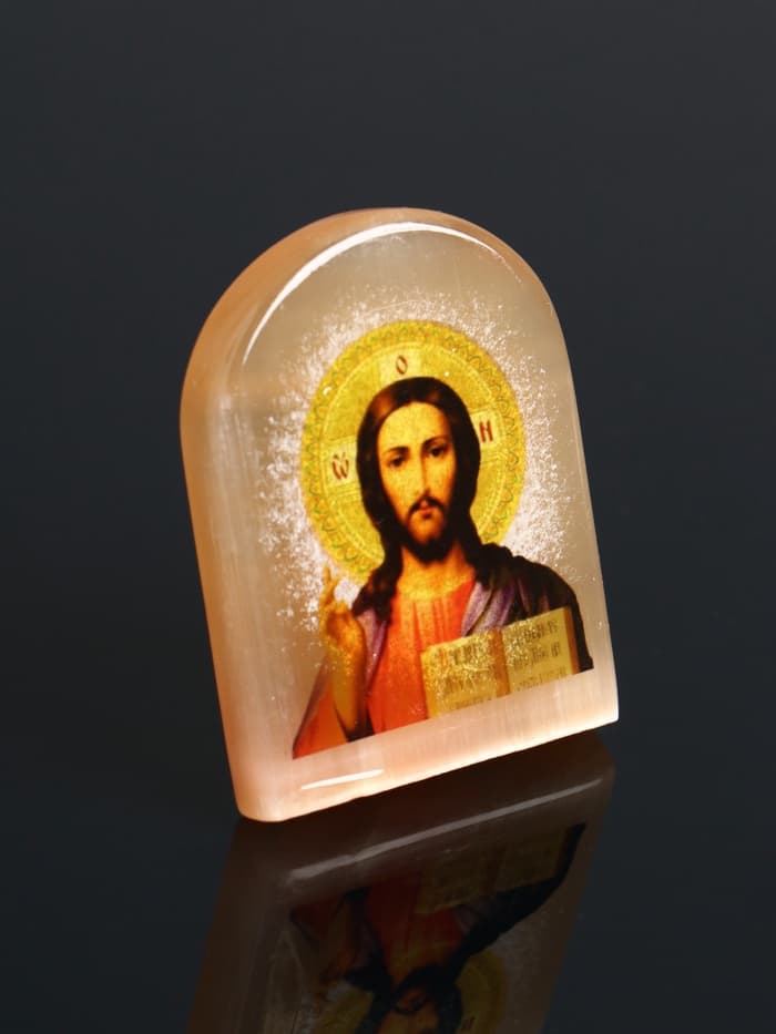 Икона настольная «Господь Вседержитель», 6×5 см, селенит