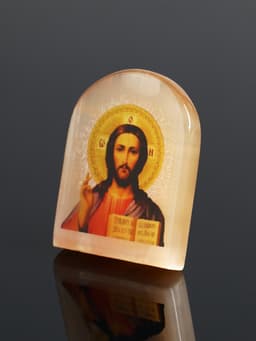 Икона настольная «Господь Вседержитель», 6×5 см, селенит