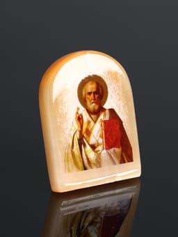 Икона настольная «Николай Угодник», 6×5 см, селенит