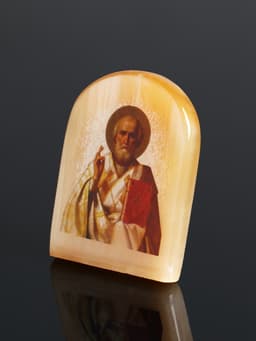 Икона настольная «Николай Угодник», 6×5 см, селенит