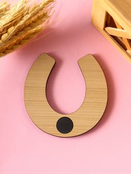 Магнит на холодильник «Подкова: Мир дом твоему», 8×8 см, береста