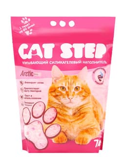Наполнитель впитывающий силикагелевый Arctic Pink, 7.6 л, CAT STEP