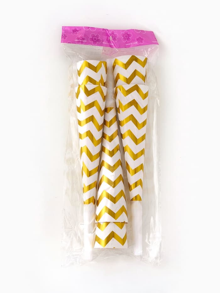 Дудка-гудок «С днем рождения», 6 шт.