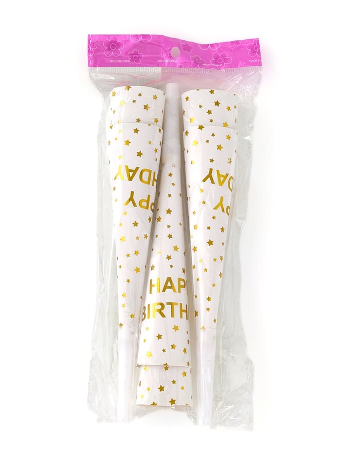 Дудка-гудок «Happy birthday», 6 шт.