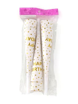 Дудка-гудок «Happy birthday», 6 шт.