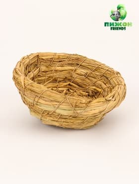 Гнездо для птиц плетёное, 12.5×4.5 см, солома