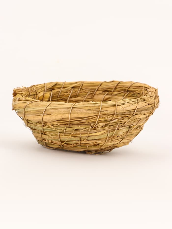 Гнездо для птиц плетёное, 12.5×4.5 см, солома