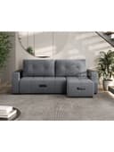 Диван угловой «Джаз», НПБ, тик – так, цвет серый luma 23