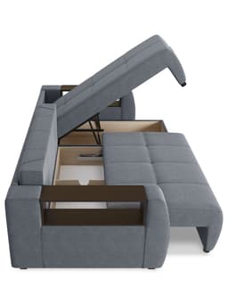 Диван угловой «Джаз», НПБ, тик – так, цвет серый luma 23