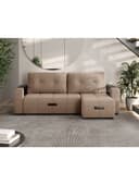 Диван угловой «Джаз», НПБ, тик – так, цвет бежевый newtone beige