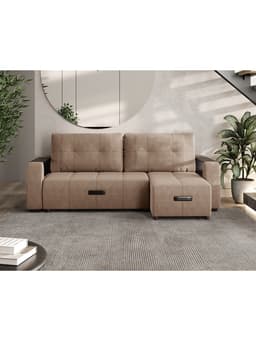 Диван угловой «Джаз», НПБ, тик – так, цвет бежевый newtone beige