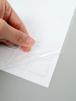 Стикеры эпоксидные прозрачные заготовки 3D 100 шт 2,5 x 2,5 см + самоклеящаяся бумага