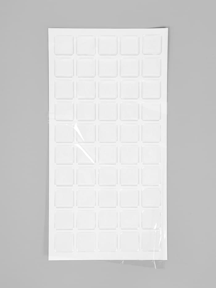 Стикеры эпоксидные прозрачные заготовки 3D 50 шт 2,5 x 2,5 см