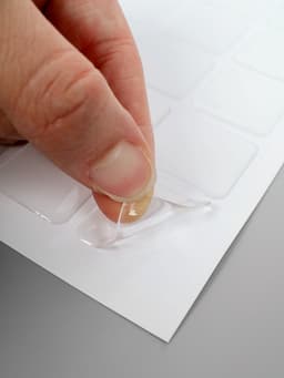 Стикеры эпоксидные прозрачные заготовки 3D 50 шт 2,5 x 2,5 см