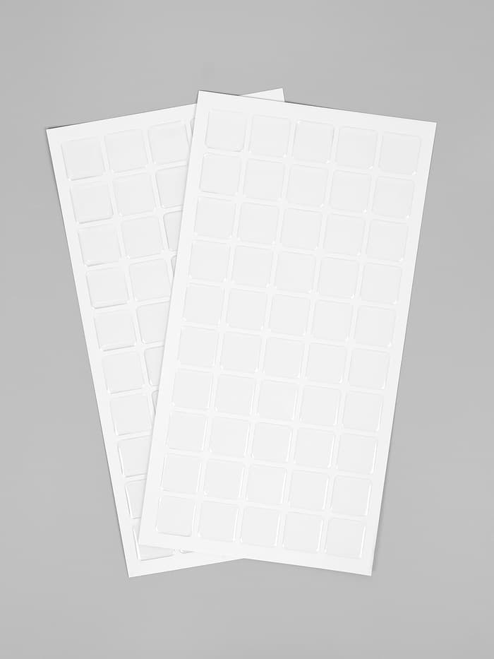 Стикеры эпоксидные прозрачные заготовки 3D 100 шт 2,5 x 2,5 см