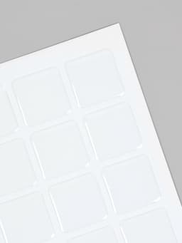 Стикеры эпоксидные прозрачные заготовки 3D 50 шт 3 х 3 см