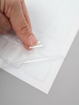 Стикеры эпоксидные прозрачные заготовки 3D 50 шт 3 х 3 см