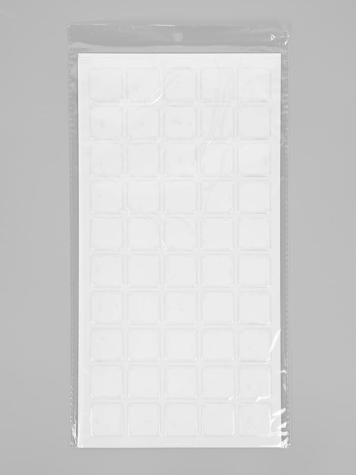 Стикеры эпоксидные прозрачные заготовки 3D 50 шт 3 х 3 см