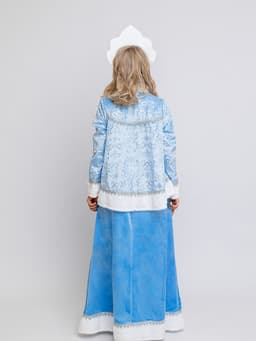 Карнавальный костюм новогодний «Снегурочка Настенька», жакет, сарафан, кокошник, размер 164-48