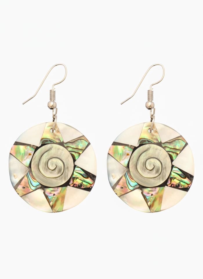 Серьги «Морское сокровище», 5×3 см, ракушка