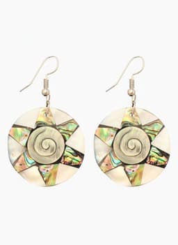 Серьги «Морское сокровище», 5×3 см, ракушка