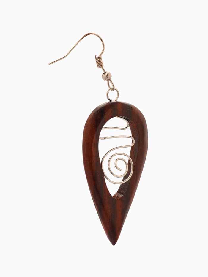 Серьги «Капля», дерево соно