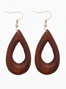 Серьги «Капля», 4.8×2.7 см, дерево соно