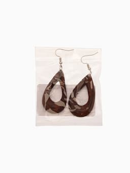 Серьги «Капля», 4.8×2.7 см, дерево соно