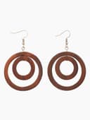 Серьги «Круг», дерево соно