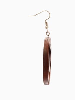 Серьги «Круг», дерево соно