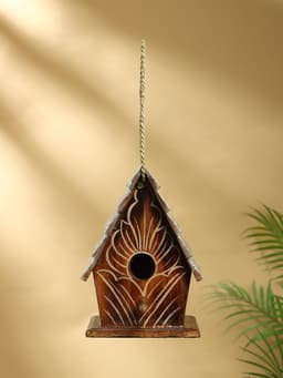 Подвесной декор «Скворечник», 17×24×15 см, дерево, коричневый