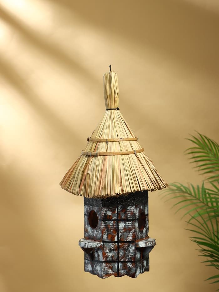 Подвесной декор «Скворечник», 25×25×45 см, дерево, серый