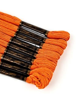 Нитки мулине Bestex, оранжевый цвет (108), 24 шт. в уп.