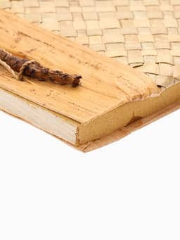 Записная книжка плетёная, 48 листов, 17×22×2 см, бежевая