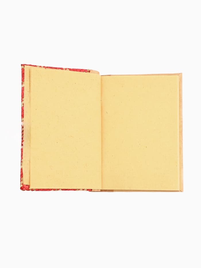 Записная книжка плетёная, 48 листов, 17×22×2 см, бежево-розовая