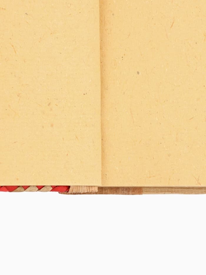 Записная книжка плетёная, 48 листов, 17×22×2 см, бежево-розовая