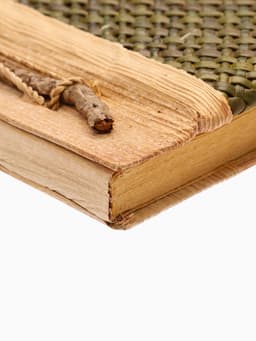 Записная книжка плетёная, 48 листов, 17×22×2 см, зелёная