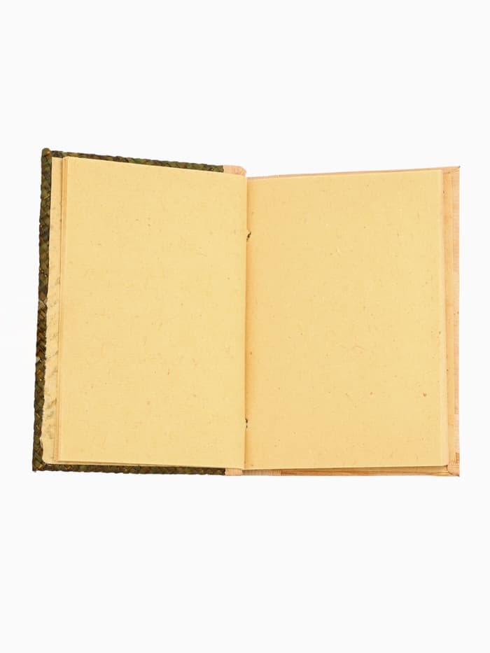 Записная книжка плетёная, 48 листов, 17×22×2 см, зелёная